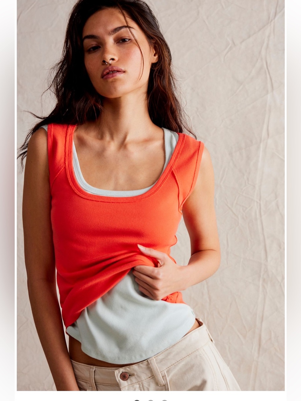 Free People Hummingbird Tank Top in radiant Watermelon in size XS